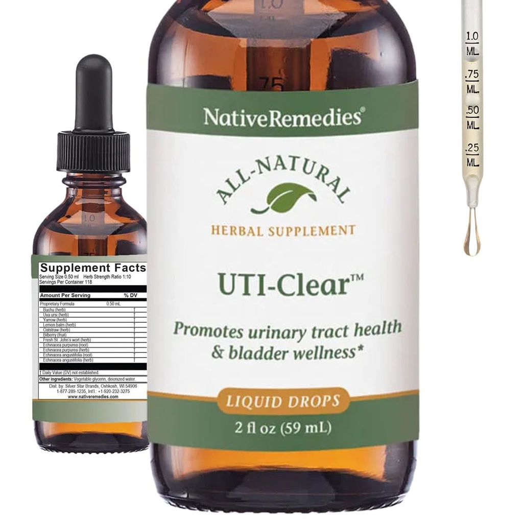 Native Remedies UTI-Clear για την ούρα και την υγεία της ουροδόχου κύστης, 59 ml