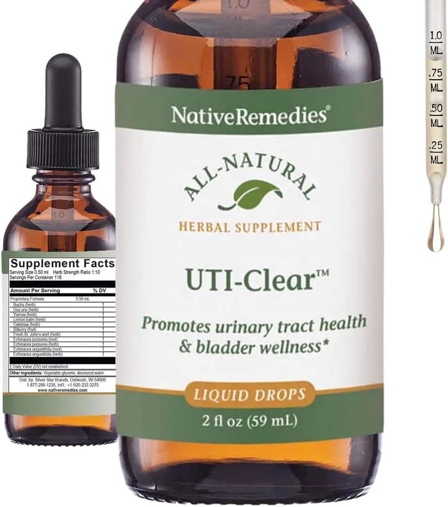 Native Remedies UTI-Clear for Urinary Tract and Bladder Health, 59 ml