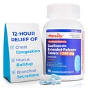 TIME-Cap Labs Guaifenesin 1200mg Extended Release, Maximum Strength Mucus Relief Expectorant for Adults, 12 Hour Chest Congestion Support Tablets, 70 Count