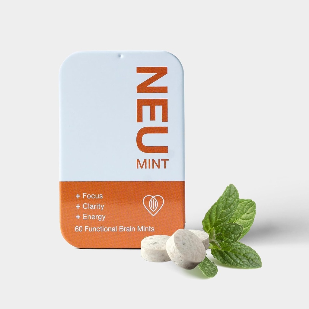 Nootropic Energy & Focus Mints – 60 κομμάτια- Alpha GPC, καφεΐνη, L-Θεανίνη, Βιταμίνη B6 – Ενισχύει την ενέργεια και ενισχύει την εστίαση – Κατασκευάζεται στον Καναδά