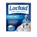 Lactaid Γρήγορη Πράξη Δυσανεξίας Λακτόζης Caplets με Lactase Ένζυμο για την πρόληψη αερίου, Bloating & Διάρροια Λόγω της ευαισθησίας της λακτόζης, Ιδανικό για Ταξίδι & On-The-Go, 12 συσκευασίες 1-Count