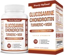 Purely Optimal Glucosamine Chondroitin MSM Supplement w/Turmeric & Boswellia - Glucosamine Sulfate Joint Supplement for Men & Women - 120 Tablets