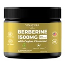 VINATURA Berberine 1500mg - Συμπλήρωμα βερβερίνης με Ceylon Cinnamon, Max Potency Berberine HCL - 90 Κάψουλες