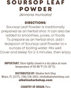 Alkaline Herb Shop Just Herbs: Soursop Leaf Powder