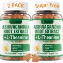 NEVISS Ashwagandha Gummies 2000mg, Feel Refreshed, Συν ιδιόκτητη ανάμειξη με L-Θεανίνη, 5-HTP, Λεμονό Balm, Μαγνήσιο για την ηρεμία, Zzzs & Relaxation Υποστήριξη, 120 Count