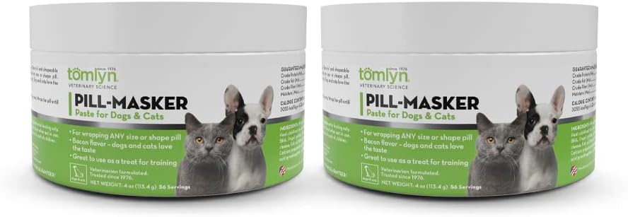 TOMLYN Pill-Masker αρχικό Bacon-Flavored Paste για σκύλους & γάτες, 4 ουγκιά, συσκευασία των 2
