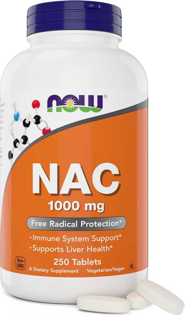 Τώρα NAC, 1000 mg, 250 δισκία, χορτοφαγικά και Vegan, μη ΓΤΟ