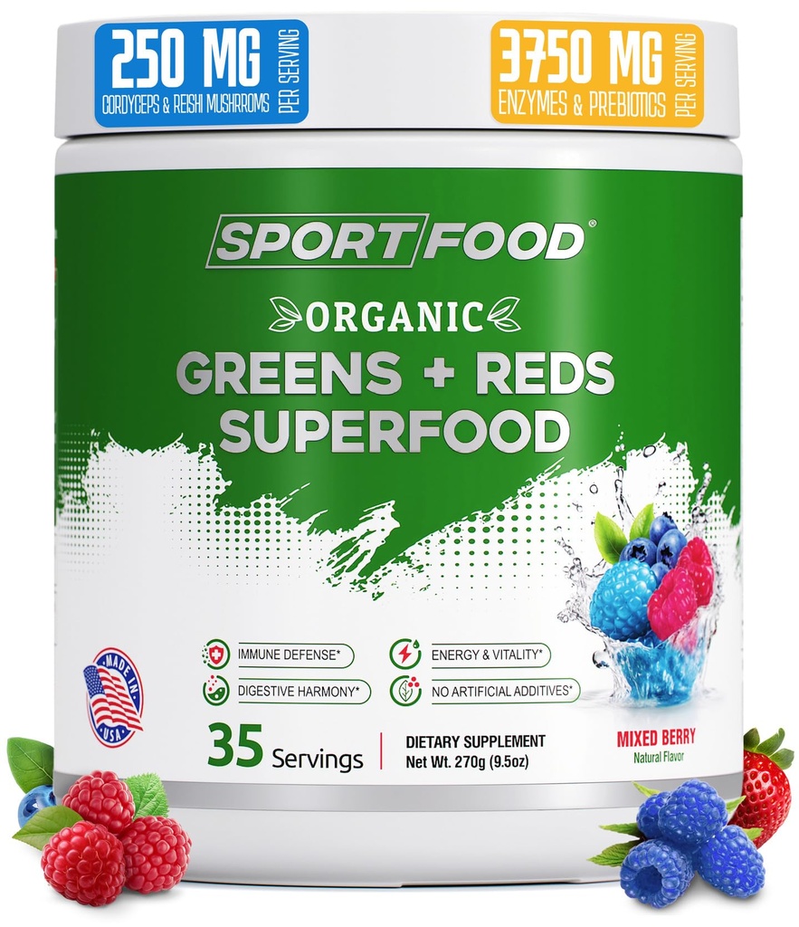 Βιολογικά Πράσινοι & Κόκκινοι Superfood σκόνη 