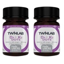 Twinlab Vitamin D3 1000 + K2 Dots - Bone & Heart Health - Immune Support - 25 mcg, 60 Tablets (1000 IU) (2 Pack)