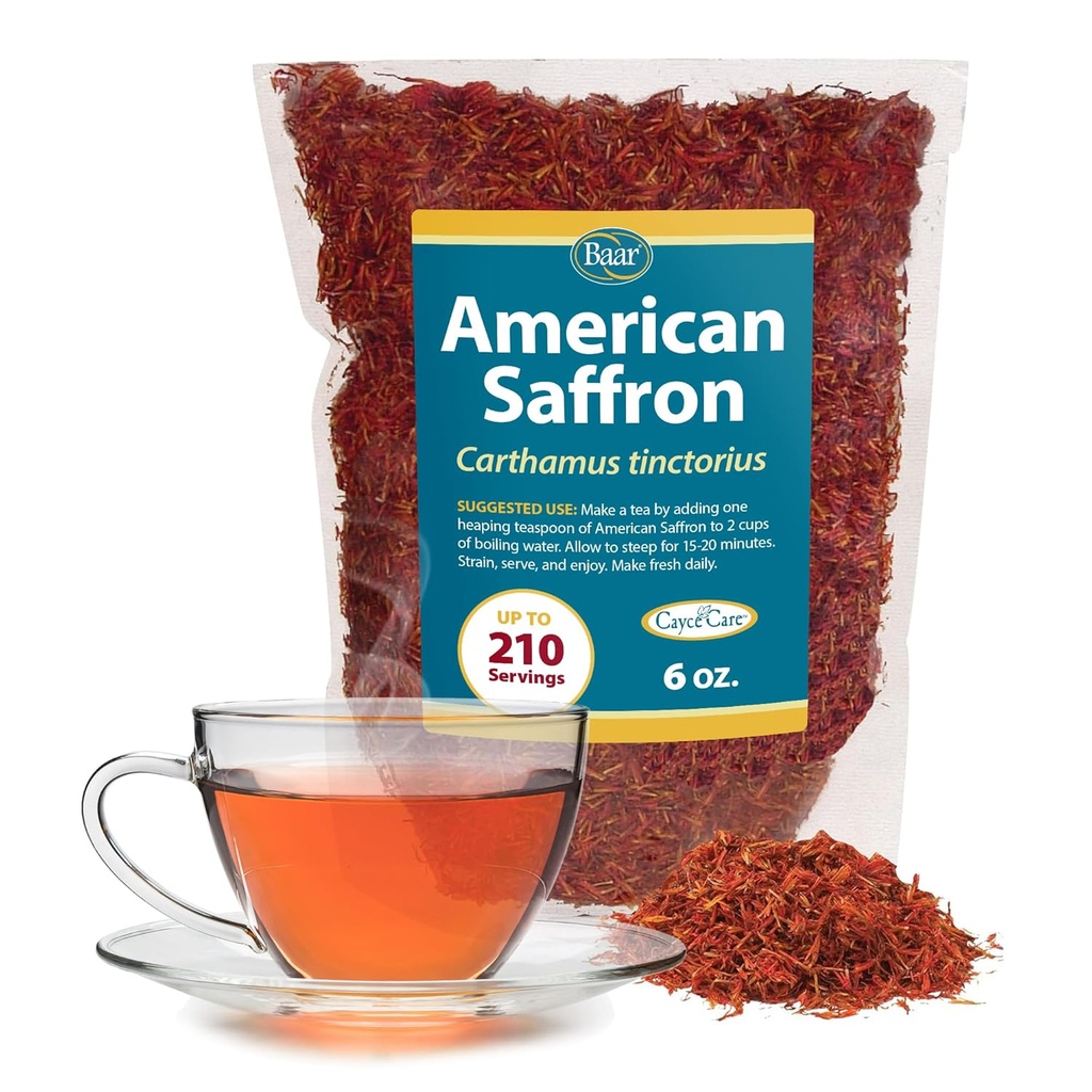 Προϊόντα Baar - American Saffron Herbal Tea - Digestive Aid & Intestinal Cleansing, Helps Relieve Psoriasis, Eczema, Dermatitis - Doctor-Recommended - 6 oz