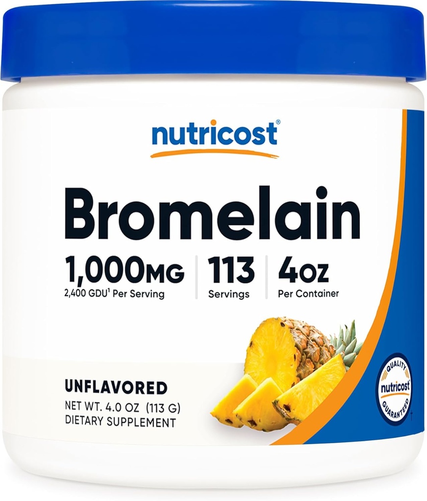 Nutricost Bromelain σε σκόνη 4 OZ - Μη ΓΤΟ, χορτοφάγοι, χωρίς γλουτένη
