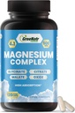 GreeNatr Magnesium Complex Supplement - Συμπληρώματα Μαγνησίου με Γλυκινικό, Κιτρικό, Μηλεϊνό & Οξείδιο - Δισκία Μαγνησίου για Διέγερση, Ύπνο, Υγεία της Καρδιάς, & Ενέργεια - Βιταμίνες Μαγνησίου 120 Μετρήσεις