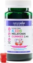 NatureWise Kids Μελατονίνη 1 mg Χωρίς ζάχαρη Gummies for Children Ηλικίες 4 & Up - Non-Habit Forming Sleep Aid - Φράουλα Γεύση - Vegan, Χωρίς Γλουτένη, Non-GMO - 60 Count[2-Month Supply]