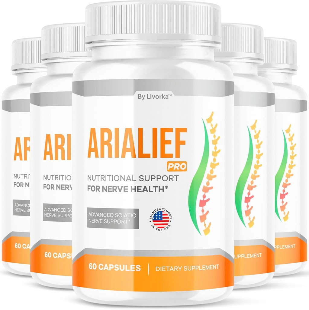 (5 Pack) Arialief Pro Κάψουλες για Sciatica, Arialeaf Διατροφική Υποστήριξη για τη Νεύρα Υγεία, Arialeaf Prime Palm Sciatica, Aria Leaf Primepalm Aria LIEF Βιταμίνη, 5 Μήνες