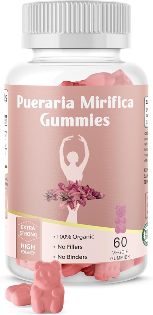 Pueraria Mirifica Gummy Organic Supplement - Pure Root 10:1 Συμπυκνωμένο εκχύλισμα 60 Veggie Gummies, Premium - για Transgender. Γυναίκες, άντρες...