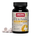 Jarrow Formulas Methyl B-12 & Methyl Folate, Bioactive Vitamin B9 & Vitamin B12 Supplement, Supports Cellular Energy Production, Healthy Brain Function & Metabolism, 100 Chewable Tablets, 100 Servings