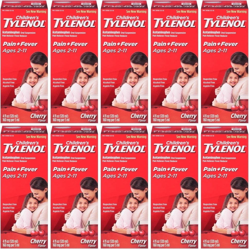 Tylenol Chld Cherry Liq Μέγεθος 4z Tylenol Παιδική Cherry Blast στοματική αναστολή