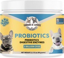 Dog Probiotics, Cat Probiotics, Probiotics for Dogs, Probiotics for Cat, 5 Billion CFUs + Prebiotics + Digestive Enzymes for Digestive Health & Immune Support, Skin & Coat, Dog Probiotic, 90 Grams