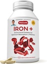 ANDREW LESSMAN Iron Plus 90 κάψουλες - 18mg σίδηρος, 100% καθαρός χηλικός σίδηρος αμινοξέων (γλυκινικός, ασπαρτικός), συν βιταμίνη C για αυξημένη απορρόφηση, μικρές, εύκολο να καταπιούν κάψουλες, χωρίς πρόσθετα