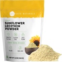 Kate Naturals Sunflower Λεκιθίνη Σκόνη για Ψήσιμο Ψωμί, Γκάμιες, Μαγειρική. Συμπλήρωμα λεκιθίνης για Clogged Ducts Γάλα. Υποκατάστατο για σκόνη λεκιθίνης σόγιας (12oz, μη ΓΤΟ)