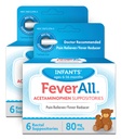 Feverall Infant Acetaminophen Υποθετικά 6 Ορθικές Υποθεσίες 80mg Κάθε Αναπνευστήρας Πόνου/Αναπνευστήρας Πυρετός. Ηλικίες 6-36 Μήνες. Αξία 3 Πακέτο.