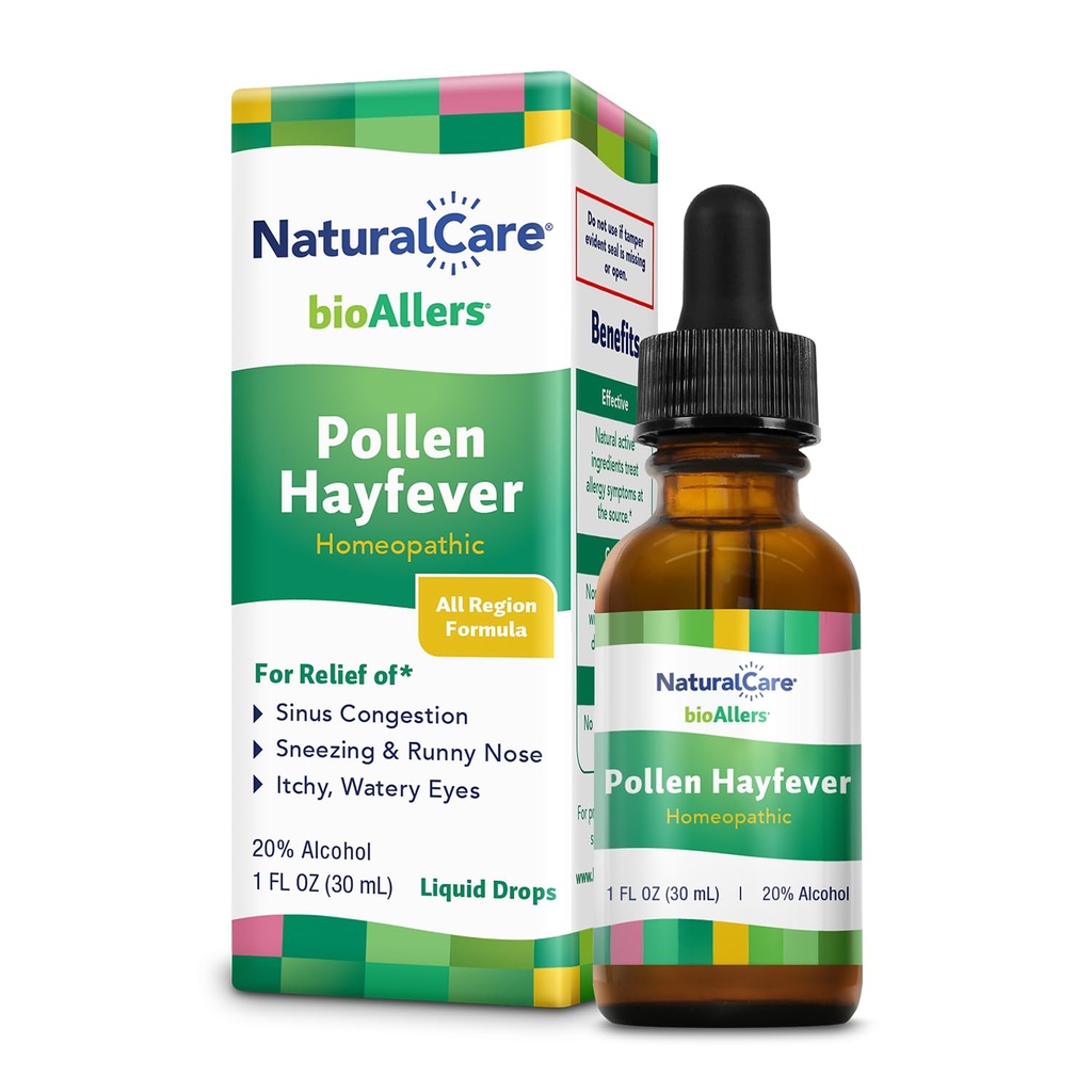 NaturalCare Pollen Hayfever Ομοιοπαθητικές Υγρές σταγόνες από bioAllers, 1 fl Oz 