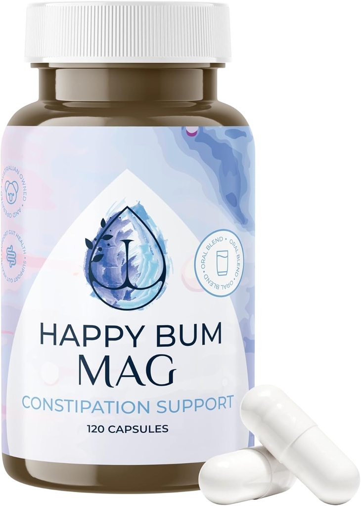 Happy Bum MAG Οξείδιο μαγνησίου για δυσκοιλιότητα για γυναίκες και άνδρες 