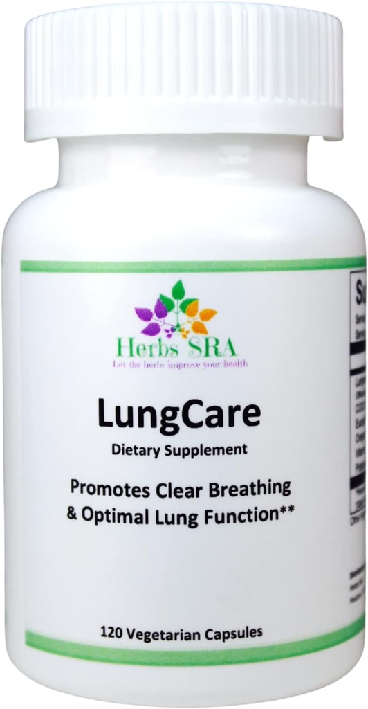 Βότανα SRA Lung Cleanse & Detox Formula. Υποστηρίζει Πνεύμονα & αναπνευστική υγεία, βοηθά Clear Mucus Συμφόρηση Φυσικά. 120 Καψάκια χορτοφαγίας
