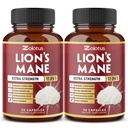 Zolotus 2 συσκευασίες 90 κάψουλες Lions Mane Mushroom συμπλήρωμα, 6 μήνες προμήθεια με Cordeyceps, Reishi, Ashwagandha, Εστίαση, μνήμη και το μυαλό συμπλήρωμα υποστήριξης, ανοσοποιητική υποστήριξη, χάπια ενέργειας
