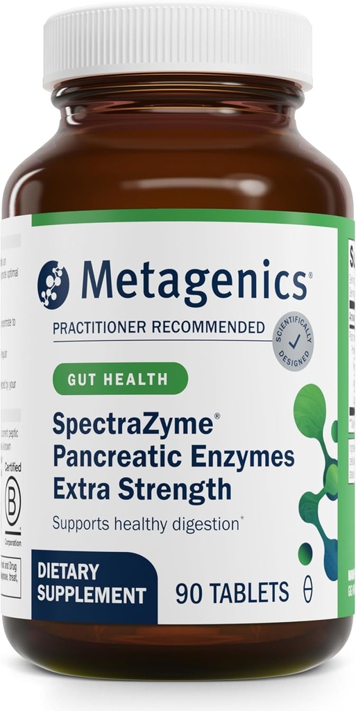 Μεταγονική SpectraZyme Παγκρεατικά Ένζυμα Extra Strength - Βιοενεργά Παγκρεατικά Ένζυμα για την Επιπεφυκευτική Υποστήριξη* - 90 Υπηρεσίες