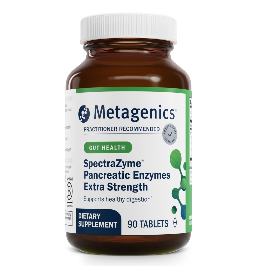 Μεταγονική SpectraZyme Παγκρεατικά Ένζυμα Extra Strength - Βιοενεργά Παγκρεατικά Ένζυμα για την Επιπεφυκευτική Υποστήριξη* - 90 Υπηρεσίες
