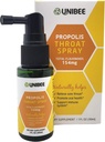 UNIBEE Propolis Lroat Spray (Συνολικά Φλαβονοειδή 154mg) - Ανακουφιστικό λαρύγγι, προώθηση της στοματικής υγείας, Φυσική Ανοσολογική Υποστήριξη, Χωρίς Αλκοόλ & Νερό-Διαλυτή πρόπολη