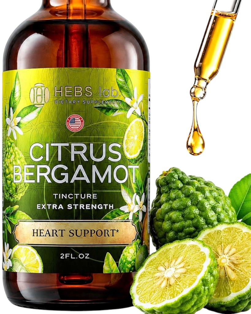 Citrus Bergamot Drops 2 fl oz – Made in USA - Φυσικό Αντιοξειδωτικό Υποστήριξη, Καρδιά & Μεταβολική Ευεξία συμπλήρωμα - εκχύλισμα Bergamot