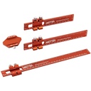 Ξυλουργική Ruler, Neitra 3PCS (6/8/12 Inches) Μεταλλικός κανόνας τσέπης με 45° & 30° Slide Stop για τη μέτρηση ακρίβειας, Slide Stop Aluminium Rule για τη σήμανση Inch και Metric T-Type Scribing Rulers Square