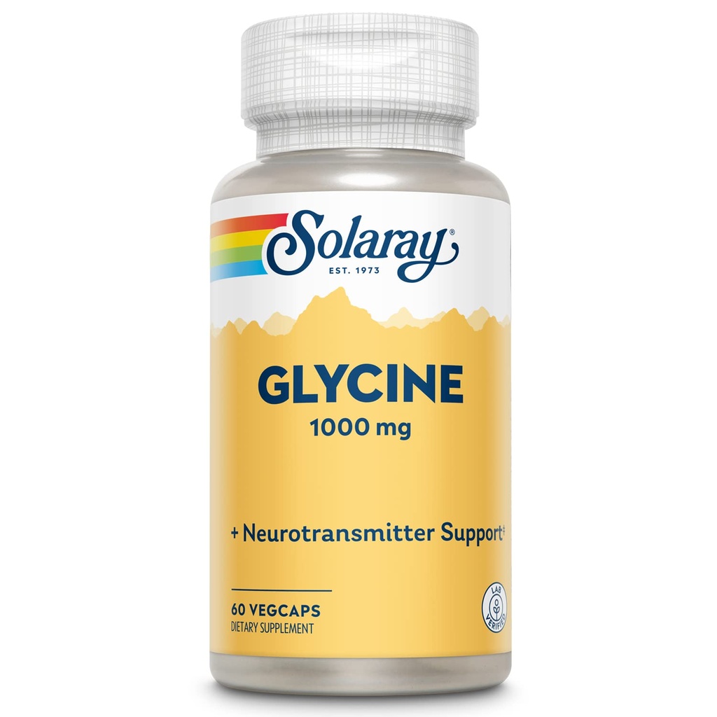 SOLARAY L-Glycine, Veg Cap (Btl-Plastic)