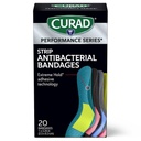 CURAD Performance Series Antibacterial Bandages, 1" x 3.25", 20 Count