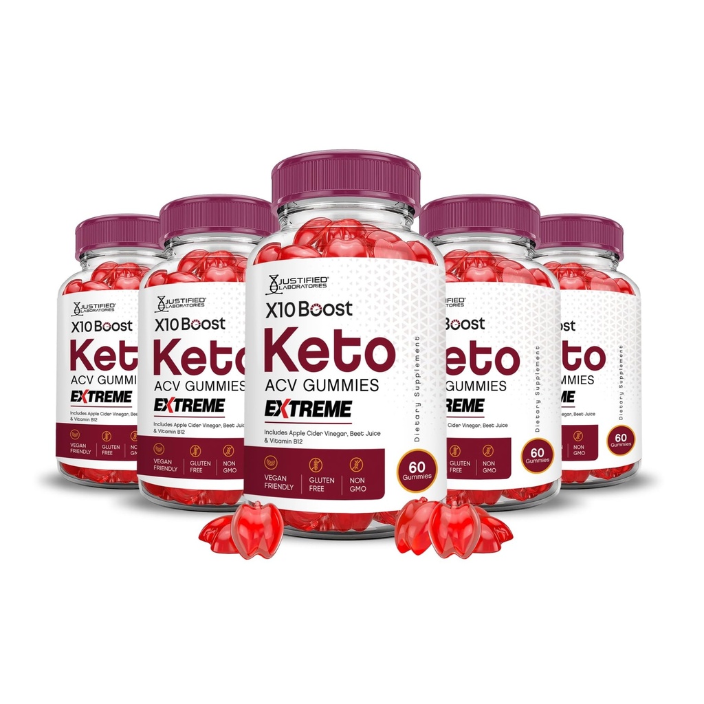 Αιτιολογημένα Εργαστήρια (5 Pack X10 Boost Keto ACV Gummies Extreme 2000MG X 10 Boost Keto Gummies Apple Cider Vinegar Formed with Pomegranate Beet Buice Powder B12 Vegan Non GMO 300 Gummys