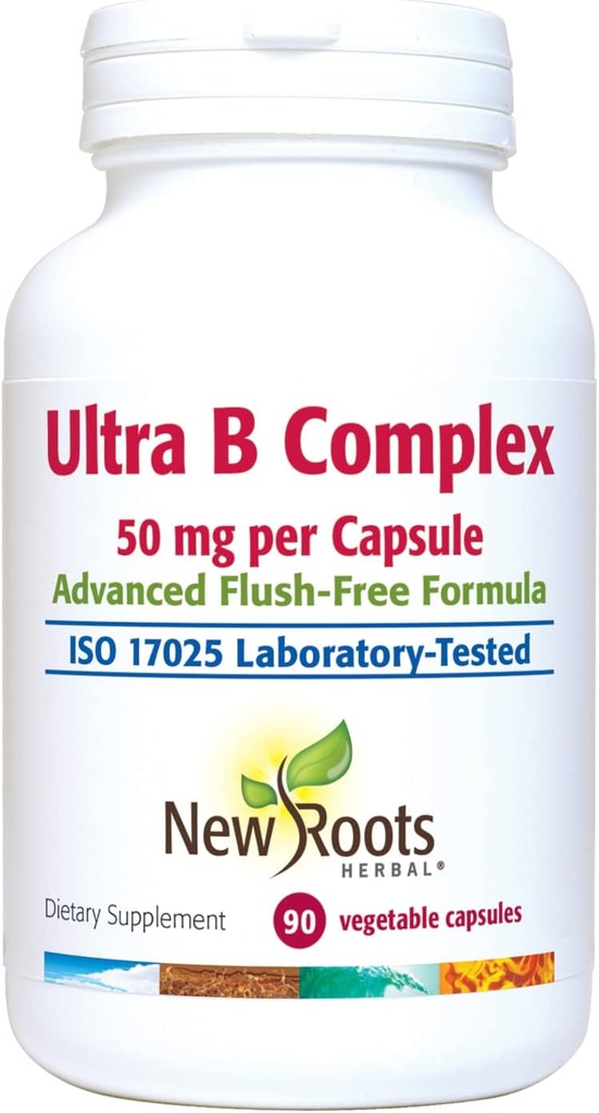 NEW ROOTS HERBAL Ultra Vitamin B Supplement (50mg) with Vitamin B6, B12, Biotin 