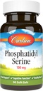 Carlson - Phosphatidyl Serine, 100 mg, Μη ΓΤΟ, λειτουργία εγκεφάλου, 90 Softgels