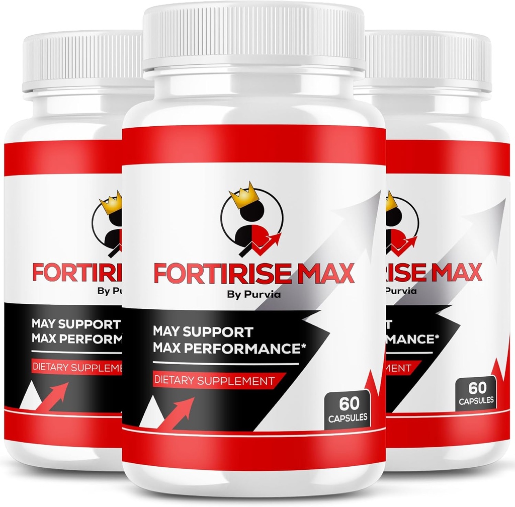 (3 Pack) Fortirise Max - Fortirise Max Pills Μέγιστη Φόρμουλα Δύναμης, Fortirise Max Wellness Υποστήριξη για το συμπλήρωμα βιταμίνης αναθεώρηση, Fortirise Κάψουλες, Fortirise Ultra Advanced (180 Κάψουλες)