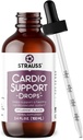 Strauss Naturals Cardio Support Drops – Φυσικό βοτανικό συμπλήρωμα υγείας της καρδιάς – Βοηθά στη διατήρηση του υγιούς καρδιαγγειακού συστήματος για άνδρες και γυναίκες – Vegan & Non-GMO – Spearmint Flavored – 100 ml μπουκάλι