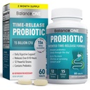 Ισορροπία ONE Probiotic για γυναίκες και άνδρες – Time-Release Tablets για 15x Επιβίωση – 12-Strain Formula με L. Plantarum & L. Acidophilus – Gut & Digestive Health Support – 60 Tablets