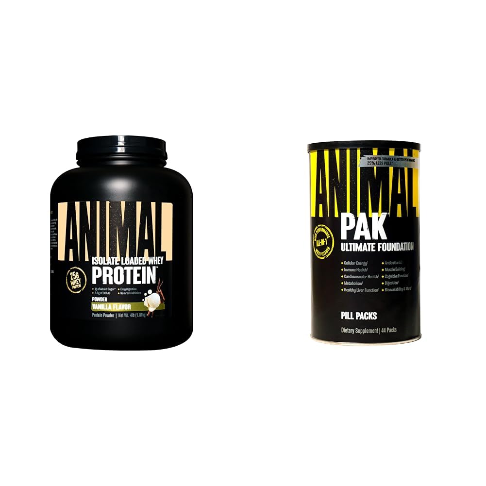 Ζώων Whey Isolate Whey Protein Powder – Isolate Φορτωμένο για μετά την προπόνηση και την αποκατάσταση & Pak - βολικό All-in-One βιταμίνη & συμπλήρωμα συσκευασίας