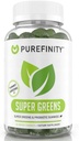 PUREFINITY Daily Super Greens Gummies with Spirulina, Spinach, Broccoli, Beet Root, Acai, και άλλα λαχανικά, All-in-One Veggie Supplement – Μη ΓΤΟ, Χωρίς γλουτένη, Vegan, 60 Count