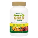 NaturesPlus Πηγή Ζωής Χρυσές Πολυβιταμίνες - 180 Δισκία - με Βιταμίνες D3 & B12 - Αίμα, Οστά & Ανοσοποιητική Υποστήριξη - Χορτοφαγικά & Χωρίς Γλουτένη - 60 Σερβιέτες