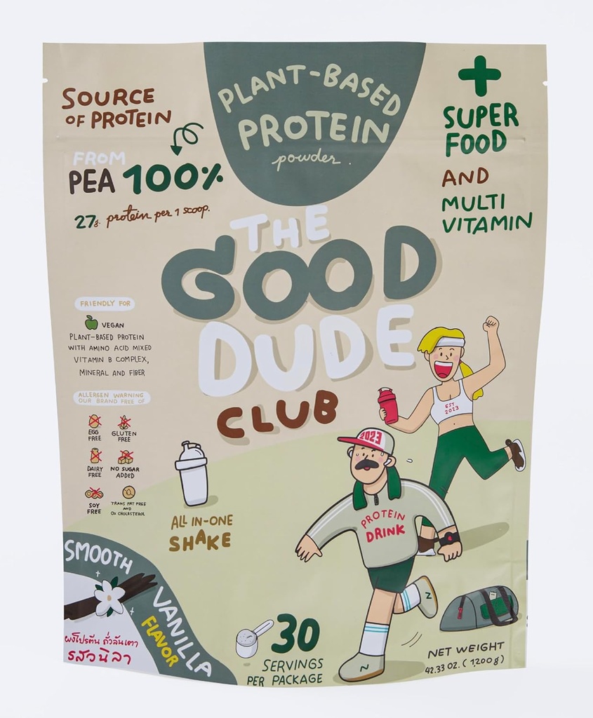 Premium Pea Protein Powder, Plant based with BCAAs, Easy to Digest 