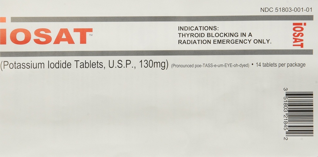 IOSAT 130 mg Ιωδιούχα δισκία καλίου, 5 Αριθμός