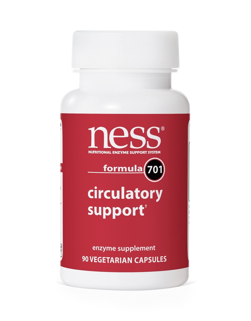 Ness Enzymes - Formula 701 - Circulatory Support - 90 Vegetarian Capsules