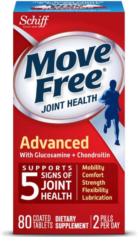Move Free Advanced, 80 δισκία - Κοινό συμπλήρωμα υγείας με γλυκοζαμίνη και χονδροϊτίνη (πακέτο των 8)
