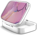 Κουτί χαπιών 2 Διαμέρισμα μικρή θήκη χαπιών, Portable for Pocket or Purse Pill Organizer Hipl Container Holder to Hold Vitamins, Medication, Fish Oil and Supplements(36-Color Gradient